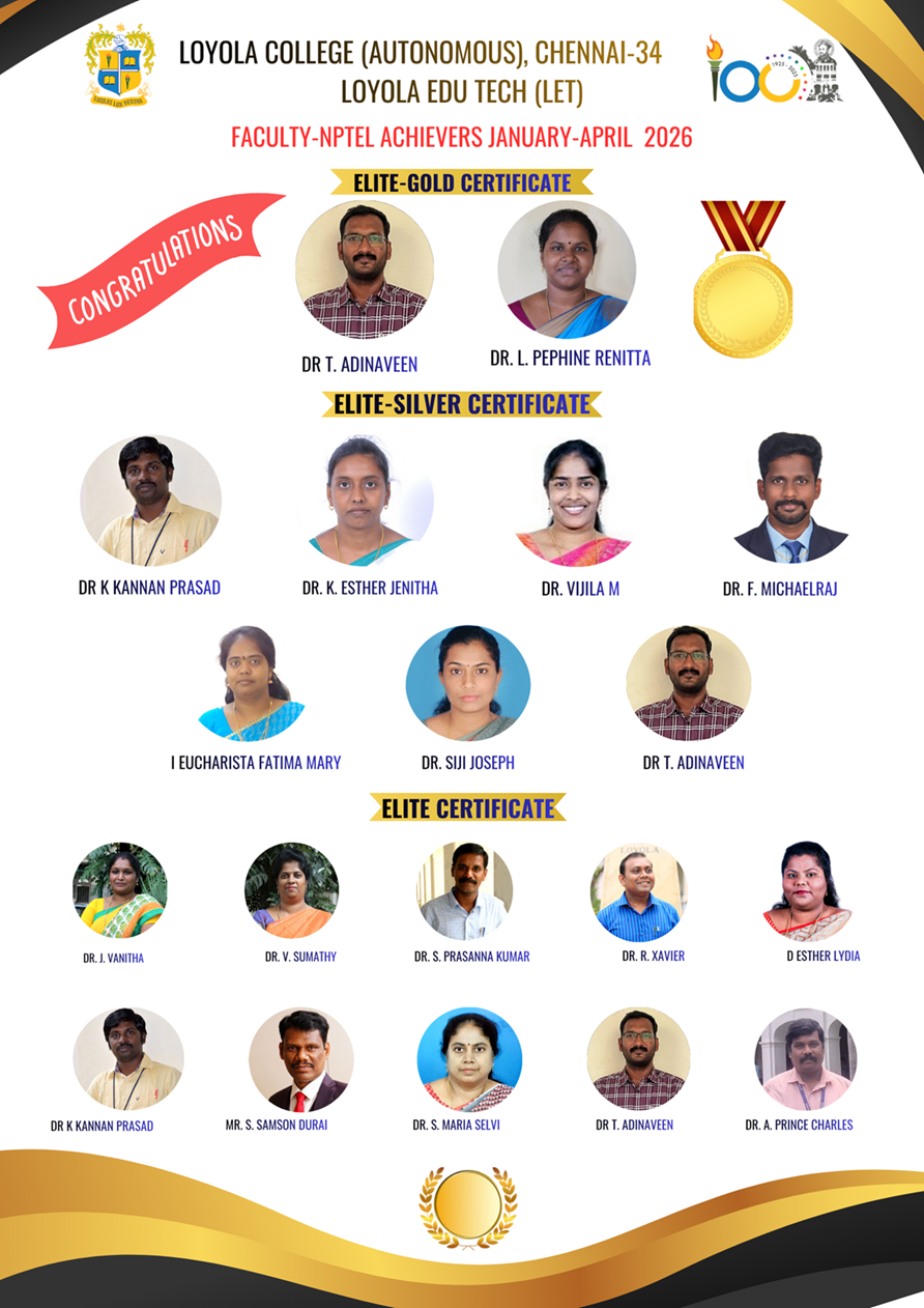 Achievement: SWAYAM-NPTEL achievers - Faculty